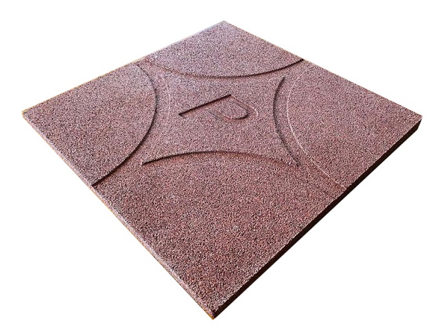 KAUÇUK KARO (50x50 cm) ZEMİN KAPLAMA STANDART RENK MODELLERİ / 61011-02 Kauçuk Karo (Kırmızı)