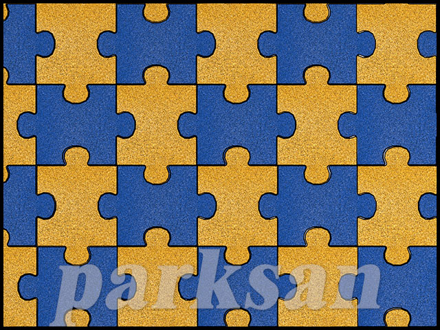 KAUÇUK KARO PUZZLE ZEMİN KAPLAMA ÖZEL RENK MODELLERİ / 61006 - 03 Kauçuk Karo Puzzle Modeli Özel Renkler