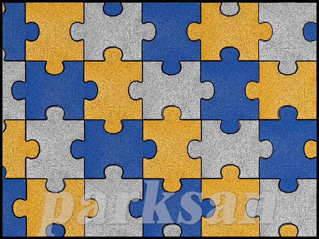 KAUÇUK KARO PUZZLE ZEMİN KAPLAMA ÖZEL RENK MODELLERİ / 61006 - 04 Kauçuk Karo Puzzle Modeli Özel Renkler