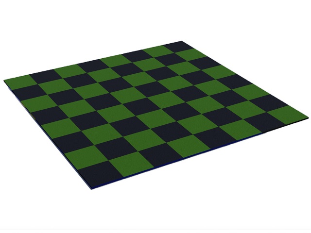 KAUÇUK KARO BAHÇE SATRANCI OYUN TAKIMI MODELLERİ / 61510 - 01 Kauçuk Karo Bahçe Satrancı Oyun Takımı (Standart Seri /Siyah-Yeşil)