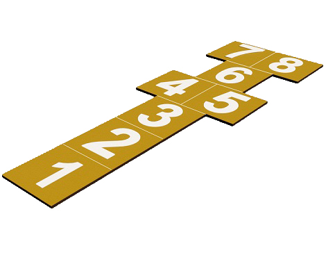 61500 - 03 Kauçuk Karo Seksek Oyun Takımı(Özel Seri /Sarı-Beyaz)